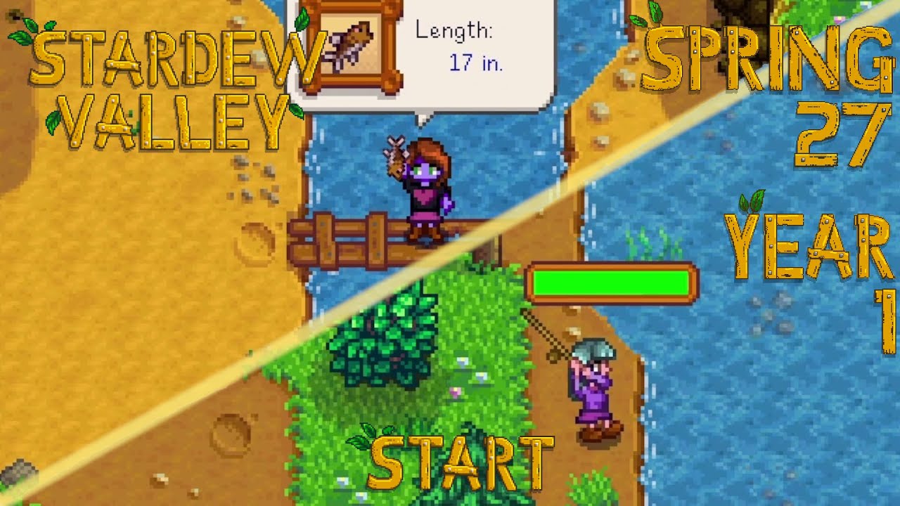 Gone Fishin’ – Stardew Valley, Spring 27, Year 1, Start