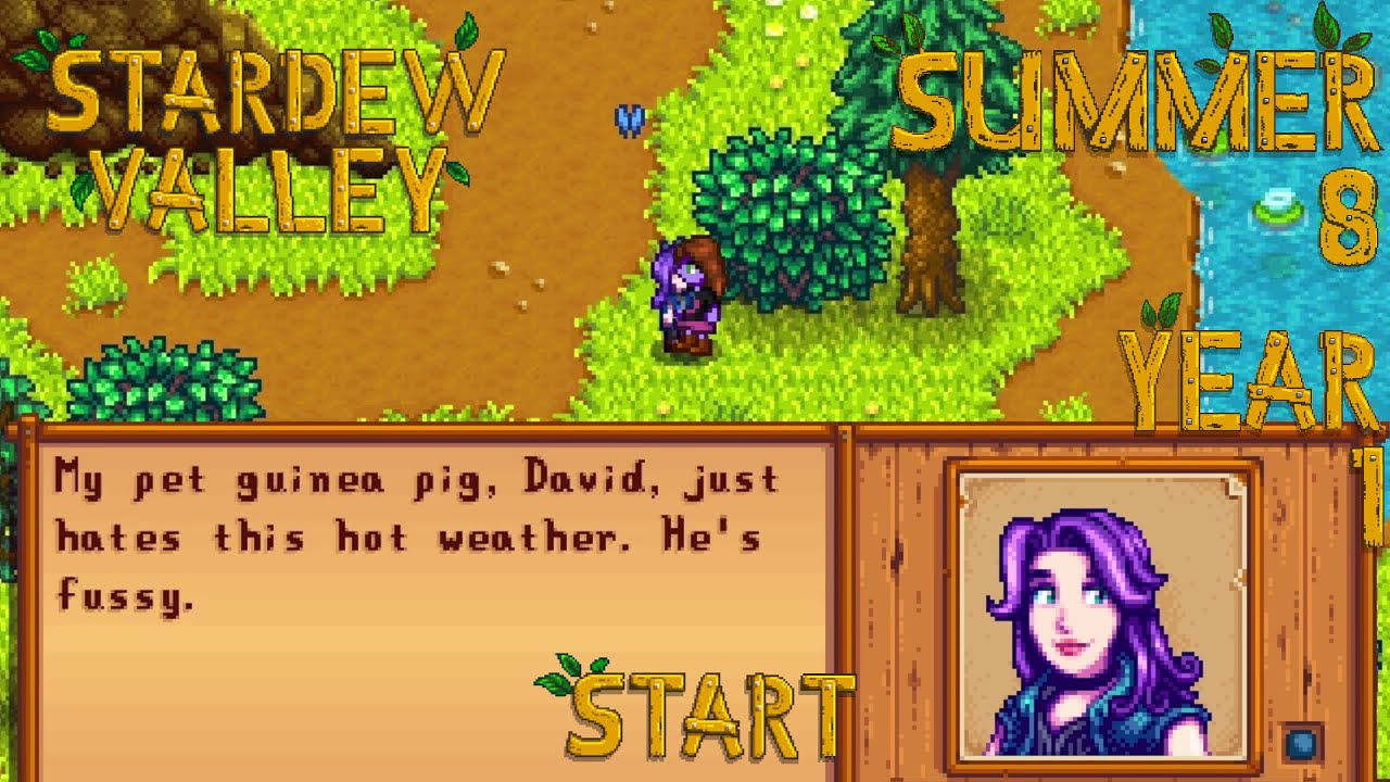 Guinea Pigs and Incest Babies – Stardew Valley, Summer 8, Year 1, Start