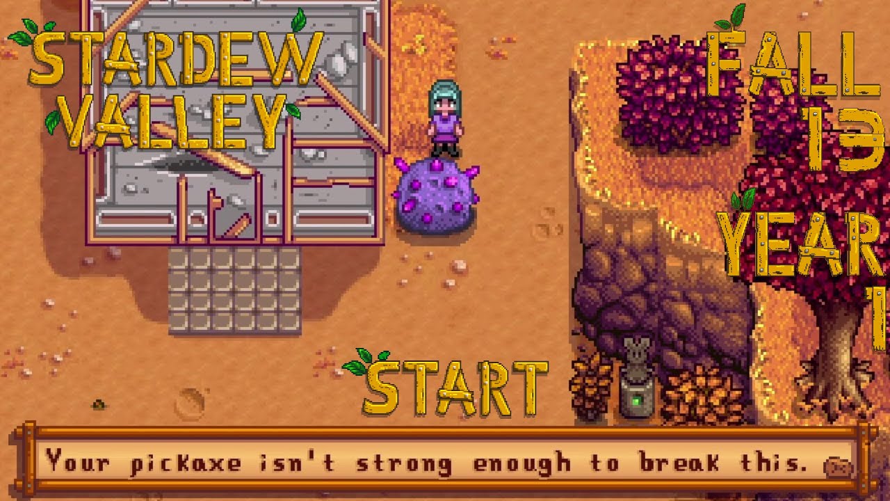 Not Enough – Stardew Valley, Fall 13, Year 1, Start