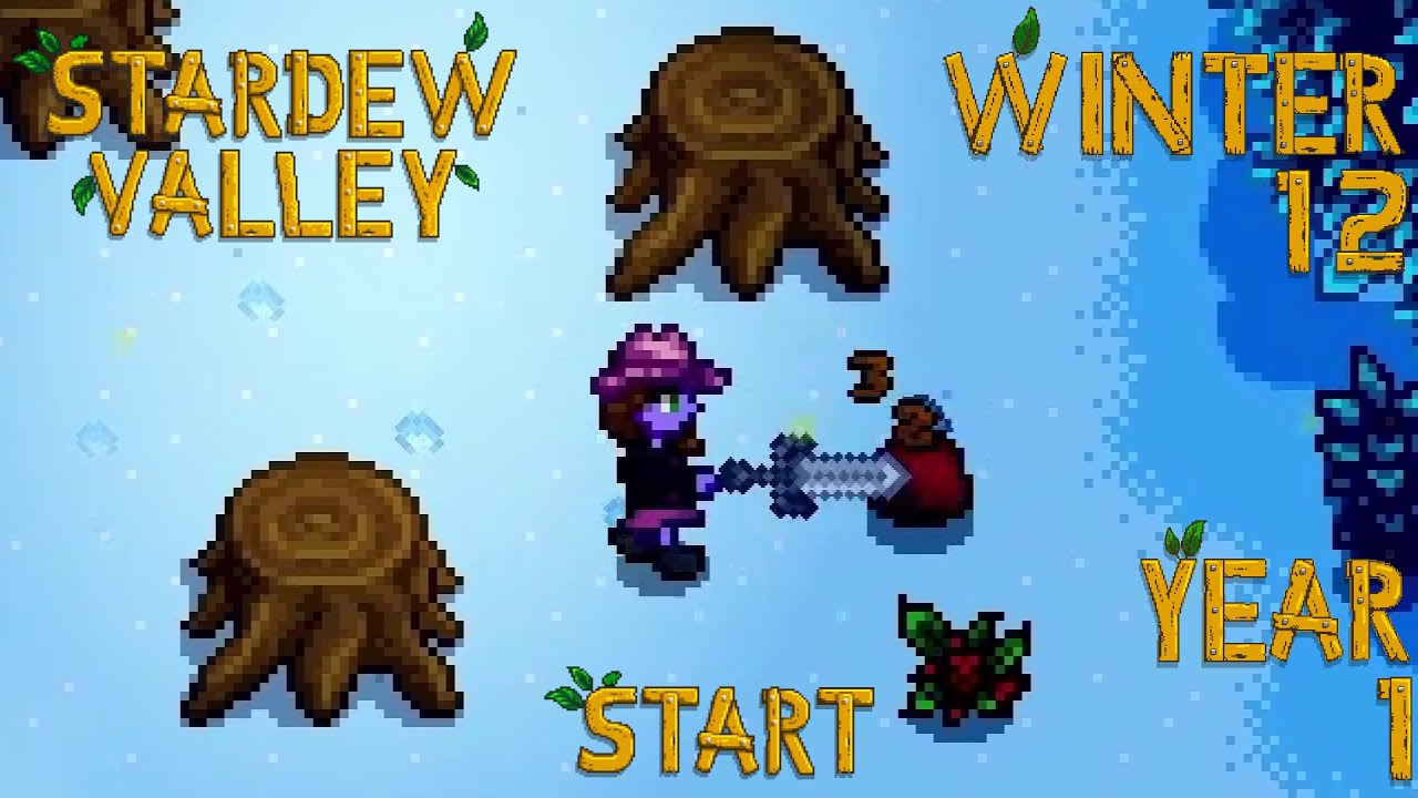 Michel’s Day – Stardew Valley, Winter 12, Year 1, Start